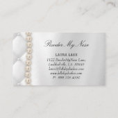Elegant Jewelry Wedding Planner Roos White Pearls Visitekaartje (Achterkant)