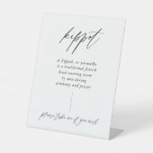 Elegant Jewish Wedding Kippot Sign Reclamebord Met Voetstuk (Voorkant)