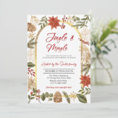 Elegant Jingle and Mingle Holiday Christmas Party  Kaart (Staand voorkant)