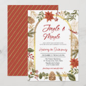 Elegant Jingle and Mingle Holiday Christmas Party  Kaart (Voorkant / Achterkant)