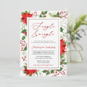 Elegant Jingle en Mingle Holiday Party Kaart (Staand voorkant)