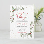 Elegant Jingle & Mingle Kerstfeest Kaart (Staand voorkant)