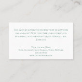Elegant John 3:16 Aangepaste Bijbeltekst Kerk Visitekaartje (Achterkant)