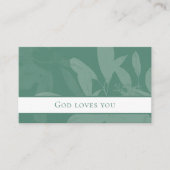 Elegant John 3:16 Aangepaste Bijbeltekst Kerk Visitekaartje (Voorkant)