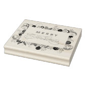Elegant Journaling Scrapbooking Merry Kerstmis Rubberstempel (Stempel)