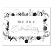 Elegant Journaling Scrapbooking Merry Kerstmis Rubberstempel (Afrduk)