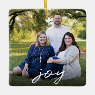 Elegant Joy 2-zaadfotoKerstmis met een speciale se Keramisch Ornament