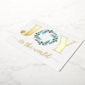 Elegant Joy aan de Wereld Grote Kerstmis Kaart (Gedraaid)