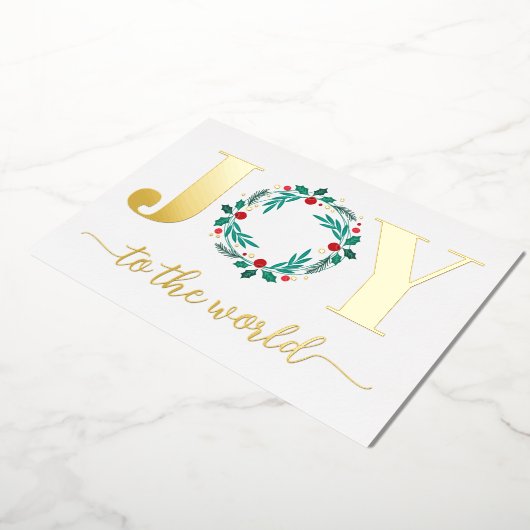 Elegant Joy aan de Wereld Grote Kerstmis Kaart (Gedraaid)