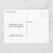 Elegant Joy aan de Wereldkerstfeestdag Foto Feestdagenkaart (Achterkant)