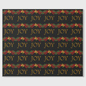 Elegant Joy Christmas Wrapping Paper Cadeaupapier (Vlak)