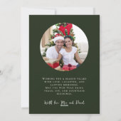 Elegant Joy Christmas Wreath Photo Feestdagenkaart (Achterkant)