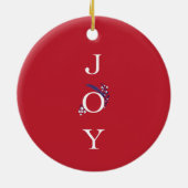 Elegant Joy Holiday Foto Ornament (Achterkant)
