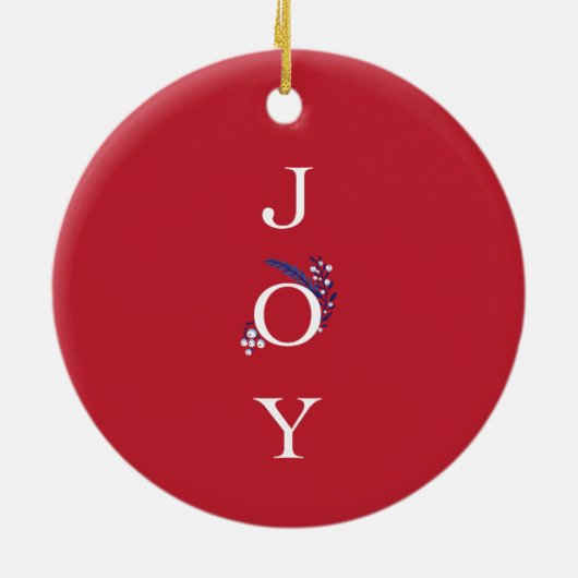Elegant Joy Holiday Foto Ornament (Achterkant)