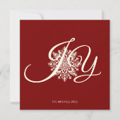 Elegant JOY Rood Wit Kerstfoto Feestdagenkaart (Voorkant)