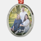 Elegant Joy-serie Foto met Kerstmis Metalen Ornament (Links)