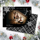Elegant Joy Snowflakes Pset Prettige feestdagen Fo Feestdagenkaart