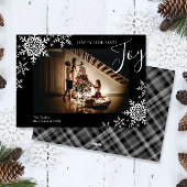 Elegant Joy Snowflakes Pset Prettige feestdagen Fo Feestdagenkaart