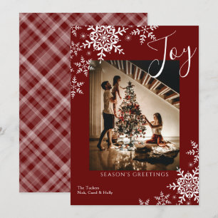 Elegant Joy Snowflakes Pset Season's Greetings Ho Feestdagenkaart