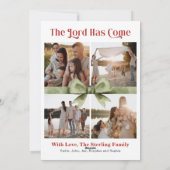 Elegant Joy to the World Photo Christmas Card Feestdagenkaart (Achterkant)