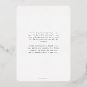 Elegant 'Joy' Typografisch script Folie Feestdagenkaart (Achterkant)