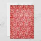 Elegant Joyeux Noel Rustic Snowflakes Foto Rood Feestdagenkaart (Achterkant)