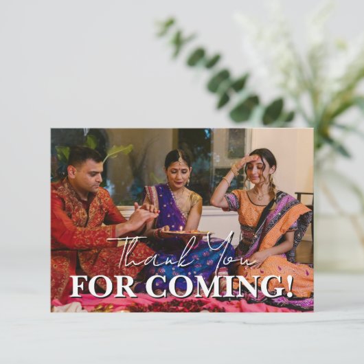 Elegant Joyful Family Photo Diwali Thank You Bedankkaart (Staand voorkant)