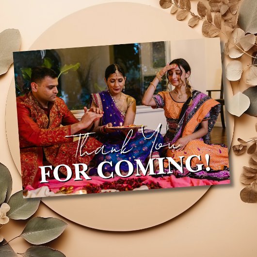 Elegant Joyful Family Photo Diwali Thank You Bedankkaart