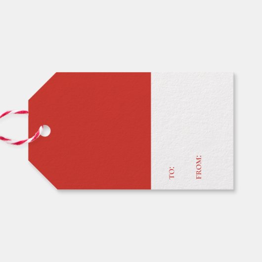 Elegant Joyful Festive Red Script Holiday Cadeaulabel (Achterkant Horizontaal)
