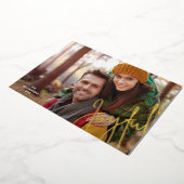 Elegant Joyful Gold Foil Folie Feestdagenkaart (Gedraaid)