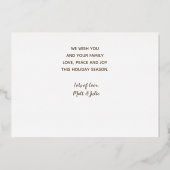 Elegant Joyful Gold Foil Folie Feestdagenkaart (Achterkant)