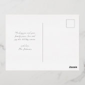 Elegant Joyful Kerstmis Wreatfoto Script Folie Feestdagen Briefkaart (Achterkant)