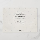 Elegant Joyful Multi-foto Folie Feestdagenkaart (Achterkant)