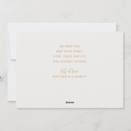 Elegant JOYFUL Multi-Photo Kerstmis Feestdagenkaart (Achterkant)