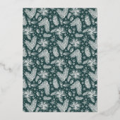 Elegant Joyful Red Calligraphy Foto Zwangerschap Folie Feestdagenkaart (Achterkant)