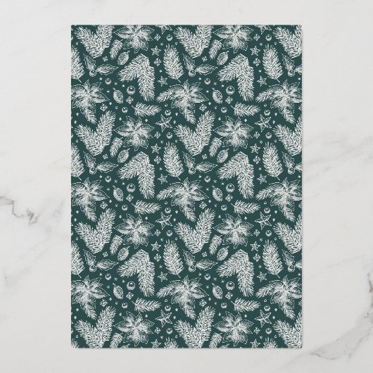 Elegant Joyful Red Calligraphy Foto Zwangerschap Folie Feestdagenkaart (Achterkant)