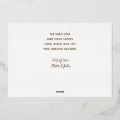 Elegant Joyful Silver Foil Holiday Kaart (Achterkant)