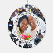 Elegant Jubileum elk jaar 2 Foto's Diamond Keramisch Ornament (Links)