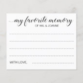 Elegant Jubileum gastboek favoriete geheugen (Voorkant)
