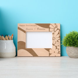 Elegant Jubileum Gift Laser geëtst houten Lijst Gegraveerde Lijstjes