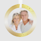 Elegant Jubileum Gold YEARS IN FOREVÉ Foto Ornament (achterkant)