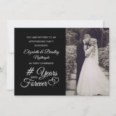 Elegant Jubileum Hart JAAR IN DE EEUWIGHEID Foto Kaart (Voorkant)