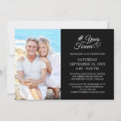 Elegant Jubileum Hart JAAR IN DE EEUWIGHEID Foto Kaart (Achterkant)