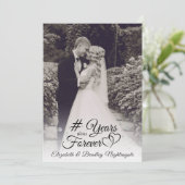 Elegant Jubileum # JAAR IN DE EEUWIGHEID Foto Kaart (Staand voorkant)