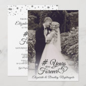 Elegant Jubileum # JAAR IN DE EEUWIGHEID Foto Kaart (Voorkant / Achterkant)