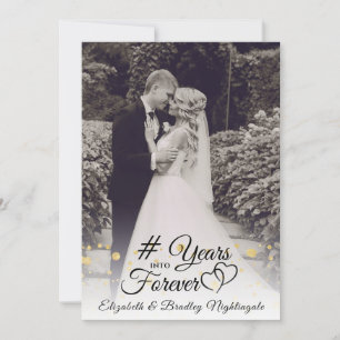Elegant Jubileum # JAAR IN DE EEUWIGHEID Foto Kaart