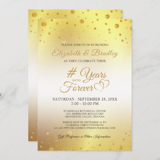 Elegant Jubileum # JAAR IN EEN ONEINDIGE LEEFTIJD  Kaart (Voorkant / Achterkant)