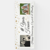 Elegant Jubileum JAREN IN FOREVER Foto's Spandoek (Verticaal)