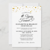 Elegant Jubileum JAREN IN FOREVER Vow Renewal Kaart (Achterkant)