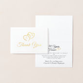 Elegant Jubileum Monogramed Hearts Hartelijk dank Folie Kaarten (Display)